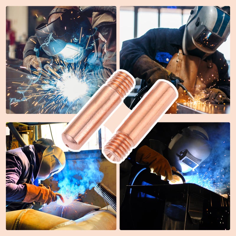 DRELD Mig Welding Gun Kit 0.023" Tip-Nozzle-Diffuser Replacement for Lincoln Magnum 100L Tweco Mini/#1: 20pcs Contact Tips 11-23 0.023" + 2pcs Gas Nozzles 21-50 1/2" + 2pcs Gas Diffuser 35-50 (Pack of 24) - Image 4